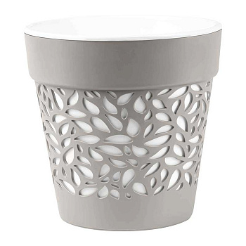 Кашпо Блоссом 8,3 л Серый Жемчуг/Белый КШ-0506 х6 