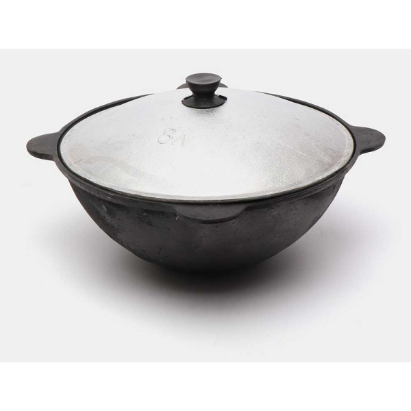 Казан чугун 8л Добрыня DO-6404 алюм.крышка