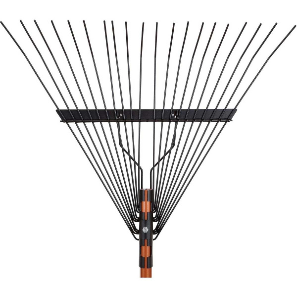 Грабли веерные металлические 20 зубьев KOPPER TOOLS с дюралюминиевым черенком ФИ.076-02