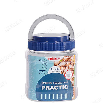Емкость "Practic" квадратная 1,6 л Эльфпластик 540 х12
