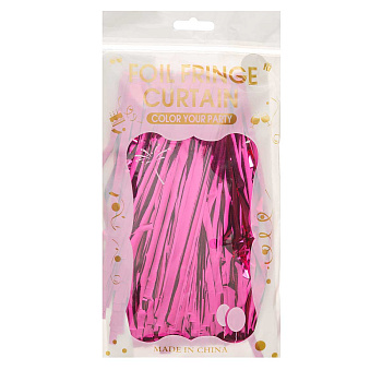 Занавес 9222-20-3 из дождя 1*1,9м Фуксия  (600)