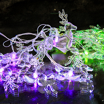 Гирлянда СОВА LXQ-10 10ламп 5см.Металлическая насадка.цветная лампочка (48)