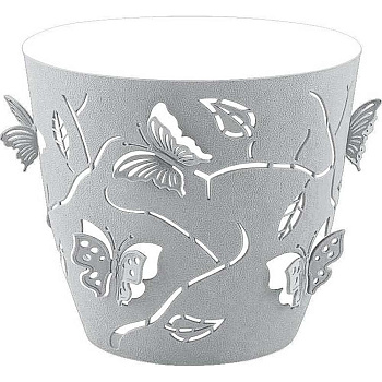 Горшок БАБОЧКИ со вст 1,4л серый шторм х10 