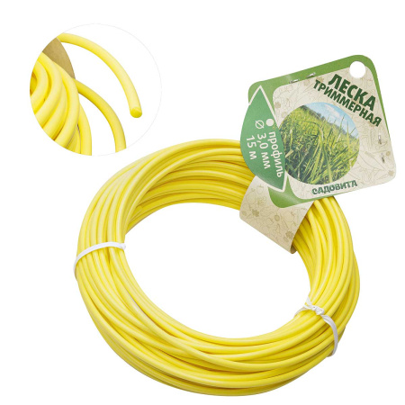 Леска триммерная "Круг" d3мм 15м САДОВИТА х42