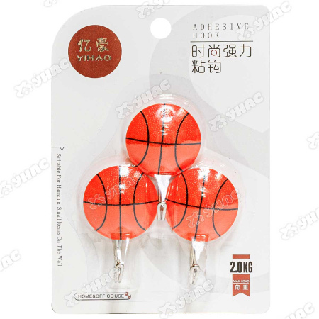 Крючок 3шт на блистере Мячики (липучка) NA1958 