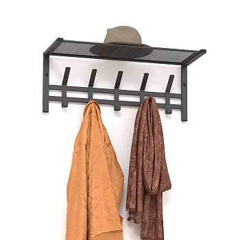 Вешалка с полкой "Торонто 21" графит ВСПТ21ГР 670х270х270мм