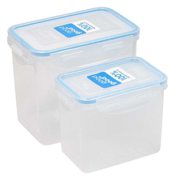 Набор контейнеров с рифленым дном 0,77+1,55л