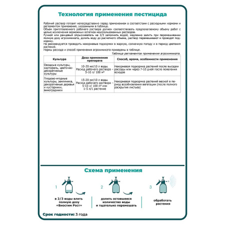 Удобрение органоминеральное Щелково Агрохим Биостим Рост 10 мл 