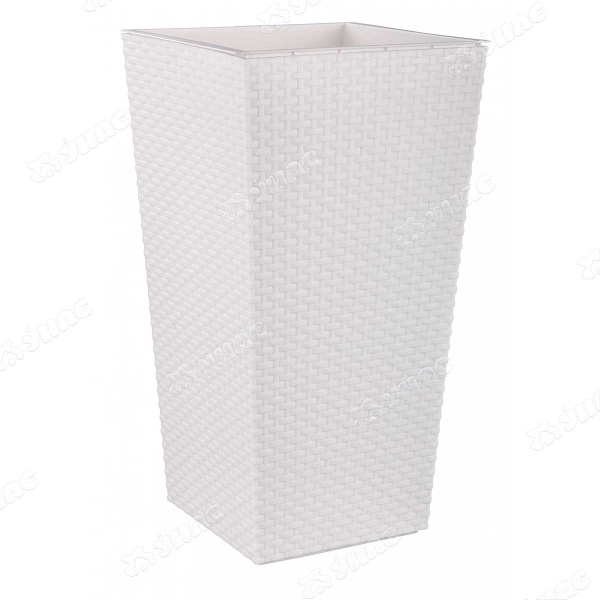 Кашпо РОТАНГ со вставкой 27/47л Белый БШ7128 х3 