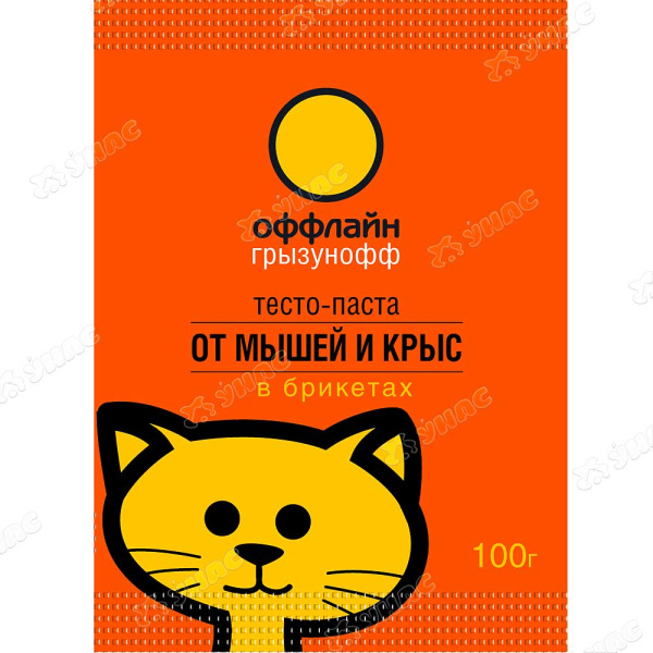 Грызунофф тесто-паста брикет оффлайн 100гр (GR010050021/GR10340011)  /40