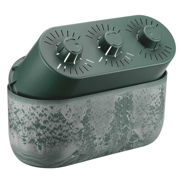 Кашпо МИКРИТ овальное 385x180мм 6л со вставкой зеленый слайн М3274 х1 