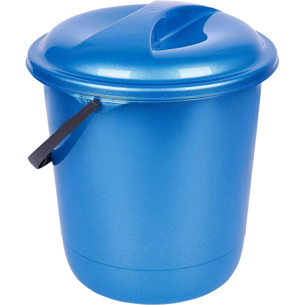 Ведро 12 л Rock`n`Roll с крышкой индиго