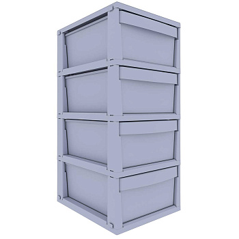 Стеллаж UNIQUM 4 секции серый Р6019СЕР х1