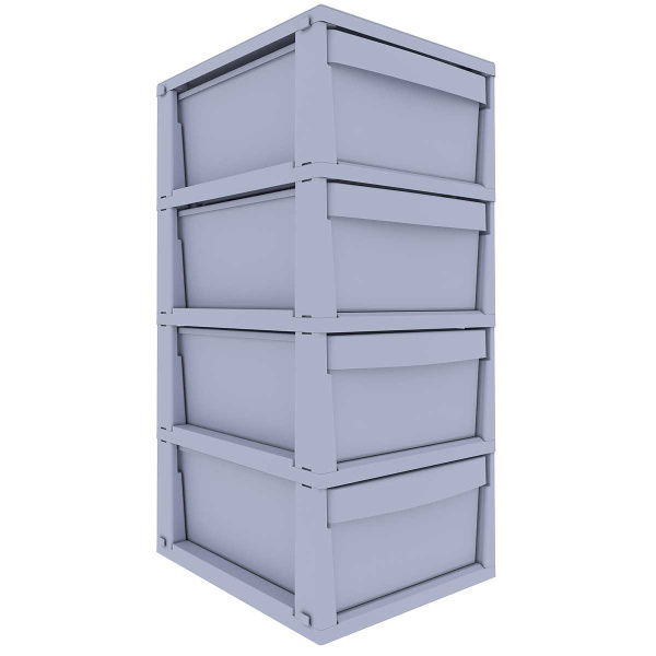 Стеллаж UNIQUM 4 секции серый Р6019СЕР х1