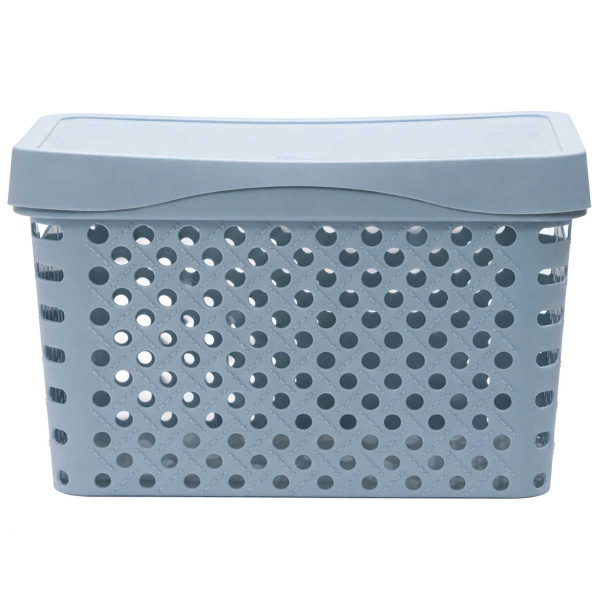 Корзина Eternity с крышкой 17л с ручками голубая