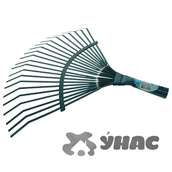 Грабли веерные 22 зубчика пластинчатые порошковый окрас без черенка 010803 (20) ИА