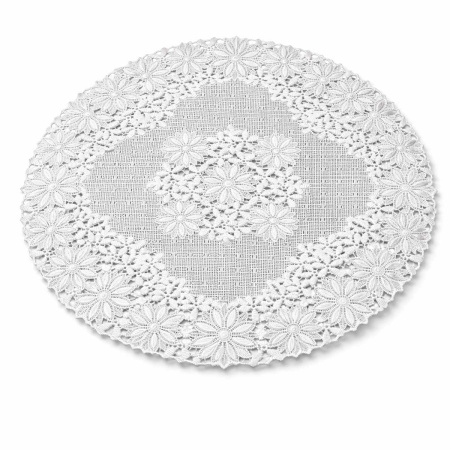 Салфетка 30*30 ажурная лейс круг LO-1008В