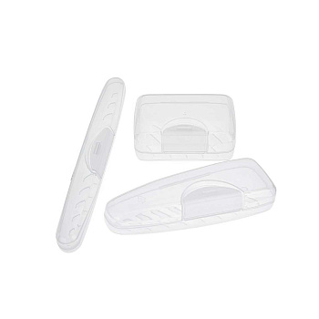 Набор мыльница+футляры для бритвы и щётки Трио х35 