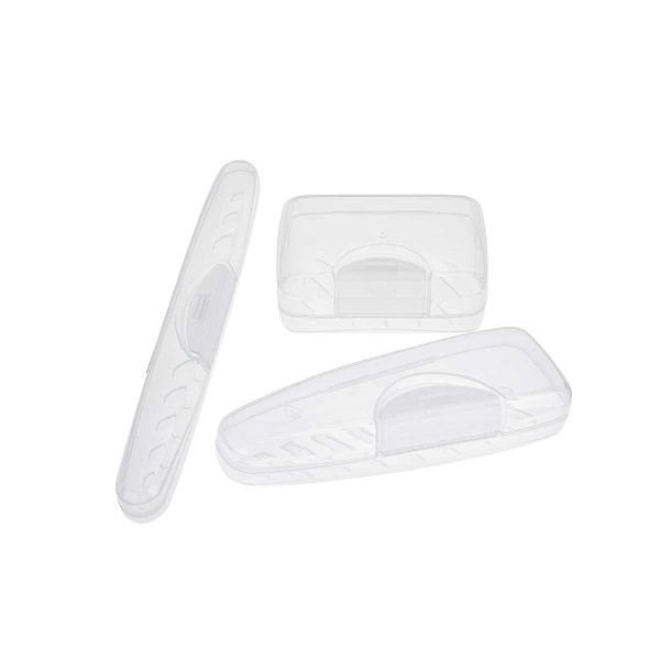 Набор мыльница+футляры для бритвы и щётки Трио х35 