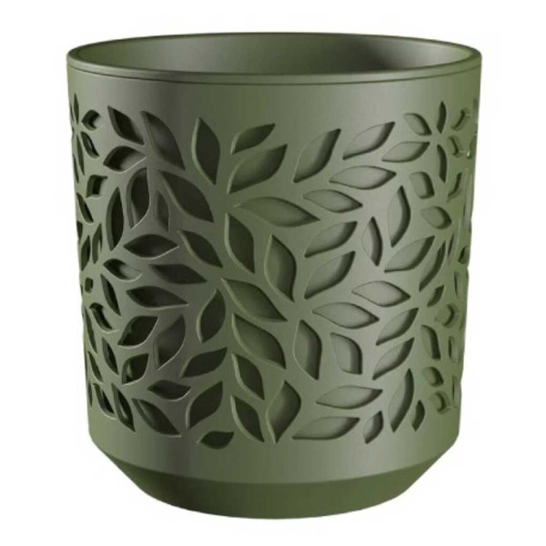 Кашпо Leaves 2,5л Олива/Олива КШ-9570 