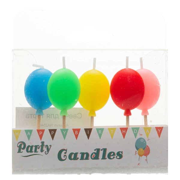Свечи для торта NA2540 "Шарик" 5шт в упаковке (360)