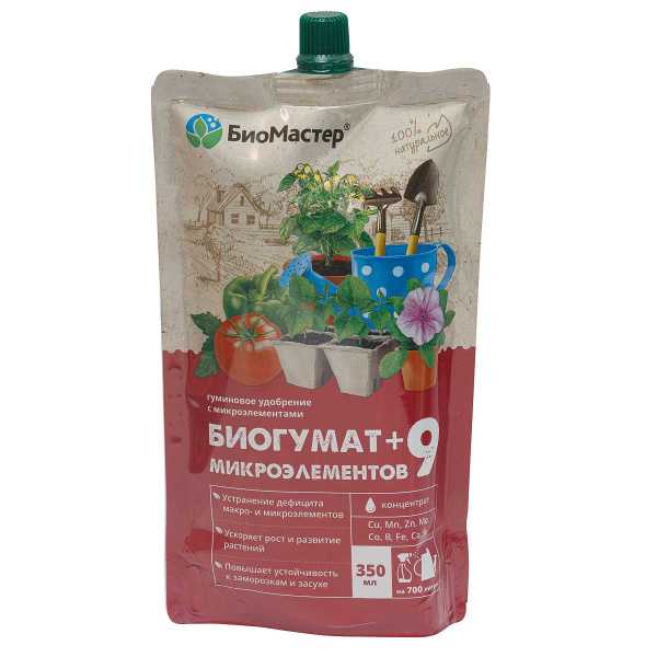 Гумат+ 9 микроэлементов 0,35л ДОЙ-ПАК Био-Мастх25 