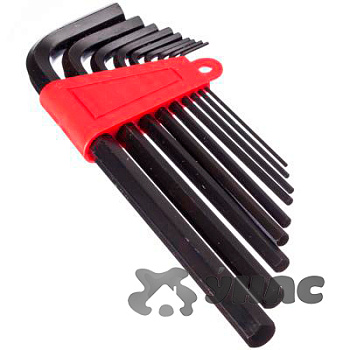 Набор шестигранников ЕРМАК 1.5-10мм 9шт удлиненные 657-014