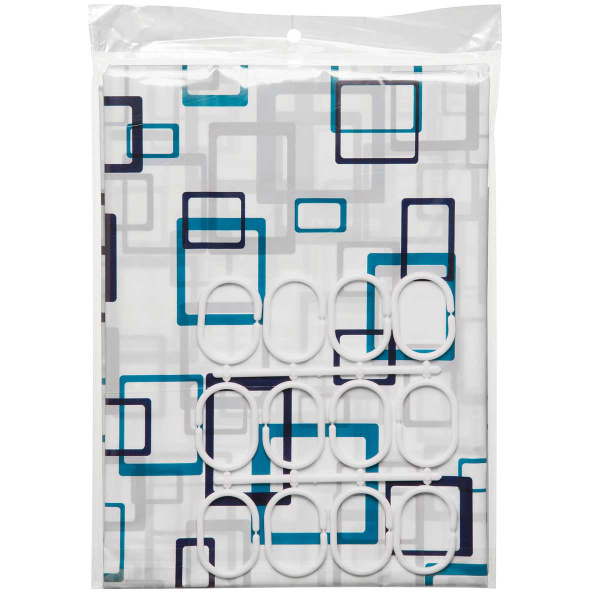 Шторы для ванной 180*180 см с рисунком ПВХ G-9-3NA 