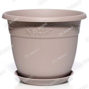 Кашпо РЯБИНА 160мм 1,4л с подст. французский серый М3053 (20) 