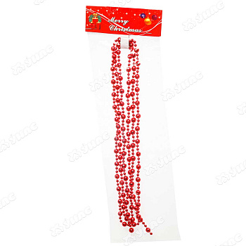 Цепь новогодняя Т182-3 1,8м Шар гран d-0.8+палочки красн. х24/624