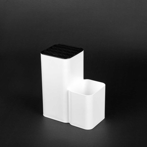 Подставка для столовых приборов бело-черный БШ9082 х8