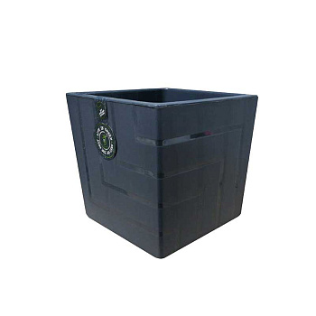 Горшок "Квадро" 3,3л Антрацит с вкладкой КB16-12 Ливингрин х8 