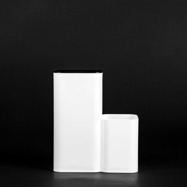 Подставка для столовых приборов бело-черный БШ9082 х8