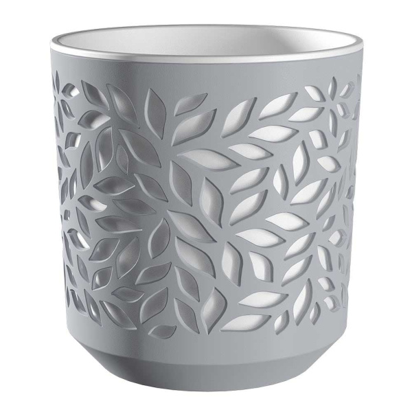 Кашпо Leaves 4л Серый/Белый КШ-5829 х12 