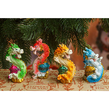 Сувенир 23015 Дракончики 8см"Удачи/богатства" (Цена за 12шт)