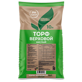 Торф верховой (кислый) 10л БХЗ 