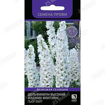 Дельфиниум Мэджик Фонтэйнс Пьюр Вайт Поиск Ц 