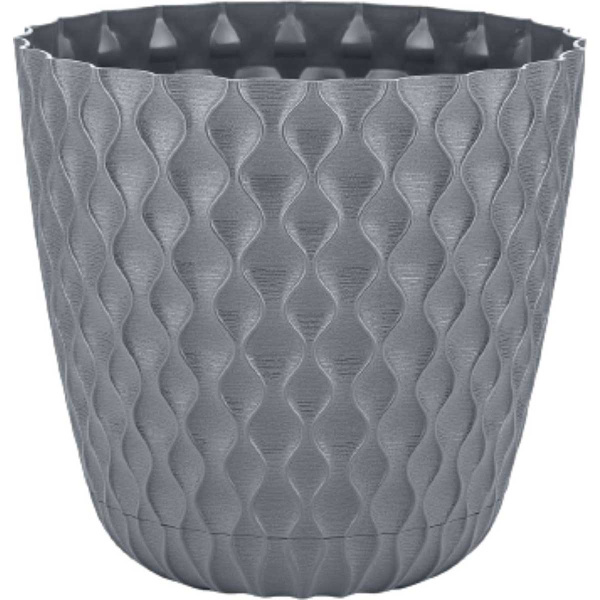 Горшок ВЕЙВ D270 10л вулканический серый х12 