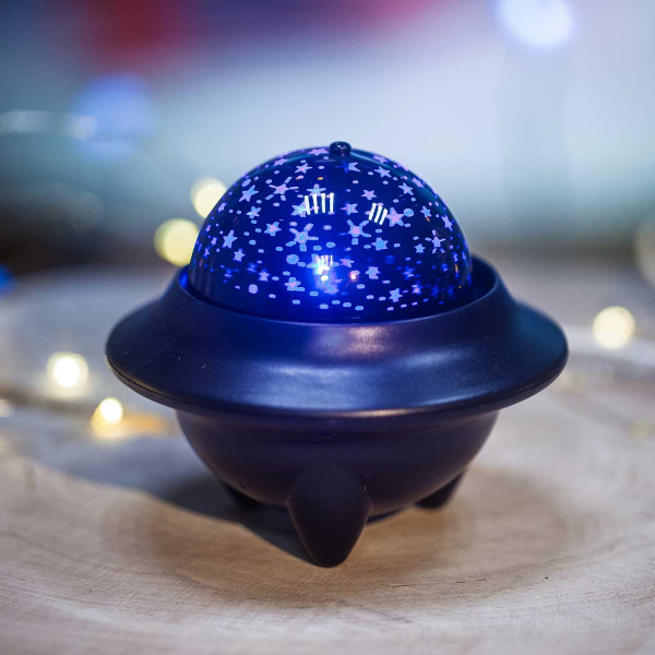 Светодиодн.LEDлампа YF-1628-1 1реж. Полушар на подставке цветное "Звездное небо"