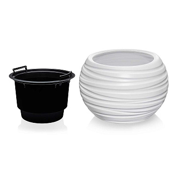 Кашпо Луна D395 6/26л белый 634 х4 