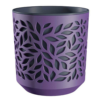 Кашпо Leaves 2,5л Слива/Антрацит КШ-9571 