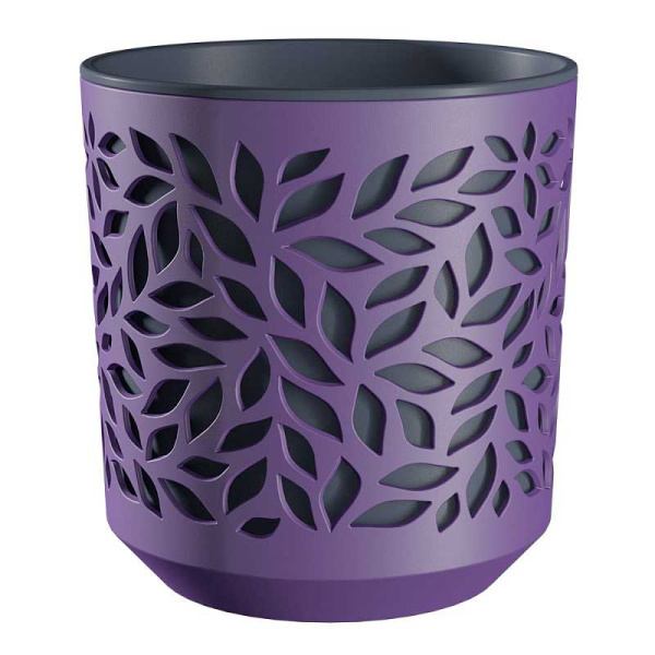Кашпо Leaves 2,5л Слива/Антрацит КШ-9571 