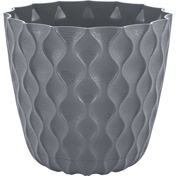 Горшок ВЕЙВ D175 2,5л вулканический серый х12 