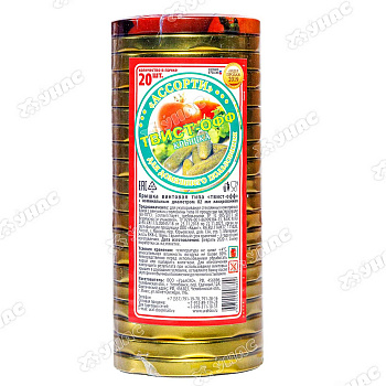 Крышка винтовая ТВИСТ ОФФ 82 "Уралочка ассорти" МОНОЦВЕТ х20/240 