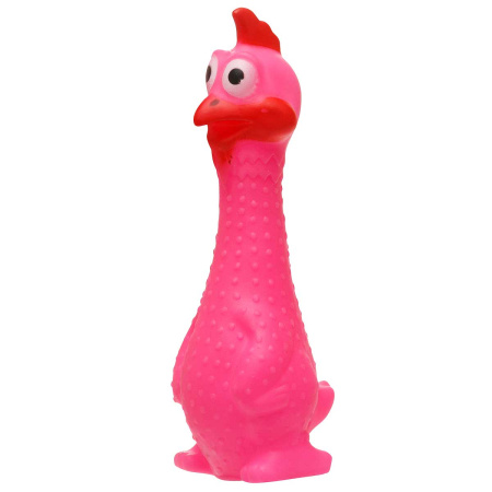 Игрушка д/животных "Кричащая курица" NA2499 цвет: Микс (17см) (360)