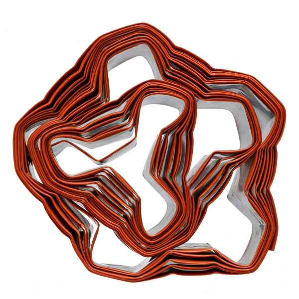 Лента бордюрная ВОЛНА Длина 9м высота 10см коричневая