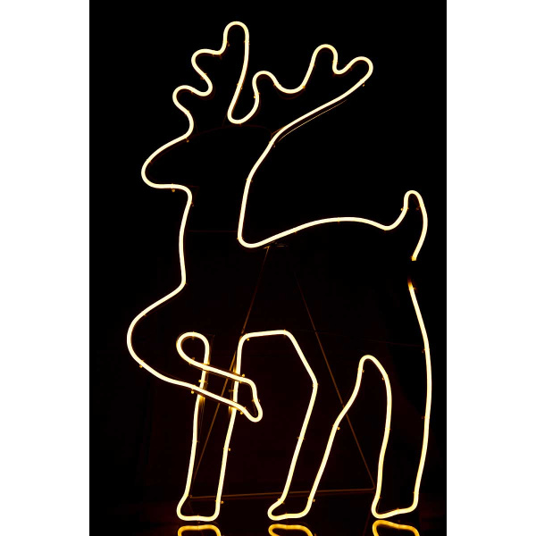 Гирлянда-панно напольное дюралайт ОЛЕНЬ БЕЛЫЙ/90см*50см, металлический каркас/