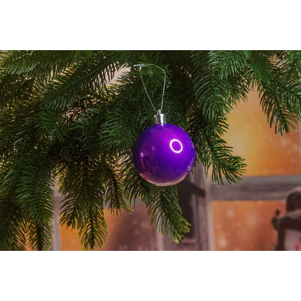 Шар Т523-6 6шт 6см (акриловый) Фиолетовый (140)