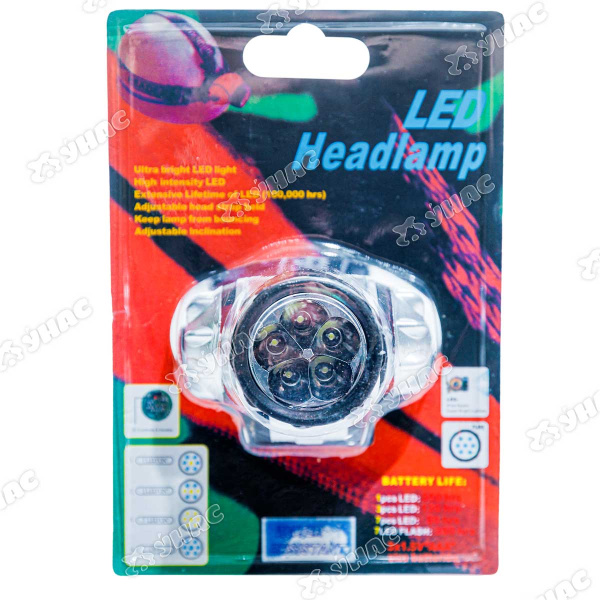 Фонарик налобный 5LED NA1829(100)