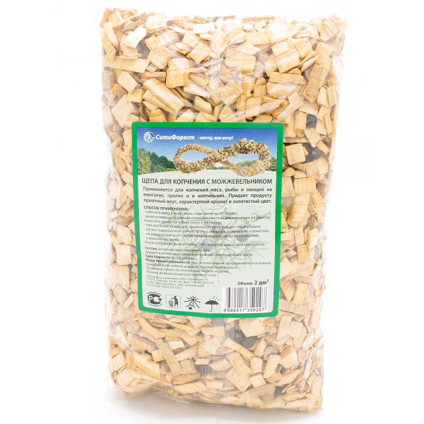 Щепа для копчения ольха С МОЖЖЕВЕЛЬНИКОМ 2л х 24